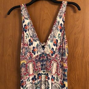 Full-length Floral Sleeveless Dress